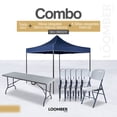 thumbnail image 1 of Combo de Mesa y 6 Sillas Plegables con Toldo Azul Impermeable, 1 of 7