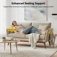 thumbnail image 3 of Ktaxon Mid-Century Modern Loveseat, Linen Blend 2-Seater Sofa, Solid Wood Frame Couch for Living Room, Apartment Beige, 3 of 9