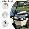 thumbnail image 5 of Pzuqiu American Flag Golf Cart Seat Covers Black and White Breathable Universal Golf Cart Seat Blanket Easy Installation Machine Washable Compatible Club Car and More 2 Passenger Golf Carts, 5 of 7