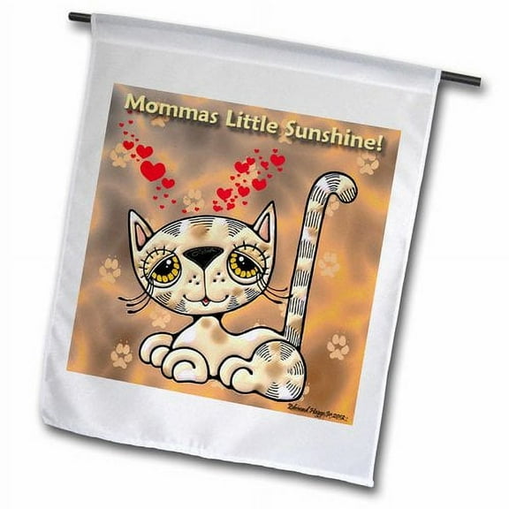 3dRose, Calico Kitty Mommas Little Sunshine, 18 x 27 inch Garden Flag