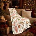 thumbnail image 3 of Cream Winter Watercolor with Snowflakes, Mittens, and Book, Warm Flannel Blanket for Living Room and Family Room, Art Lovers Valentine's Day Gift, Festive Home Decor, 3 of 9