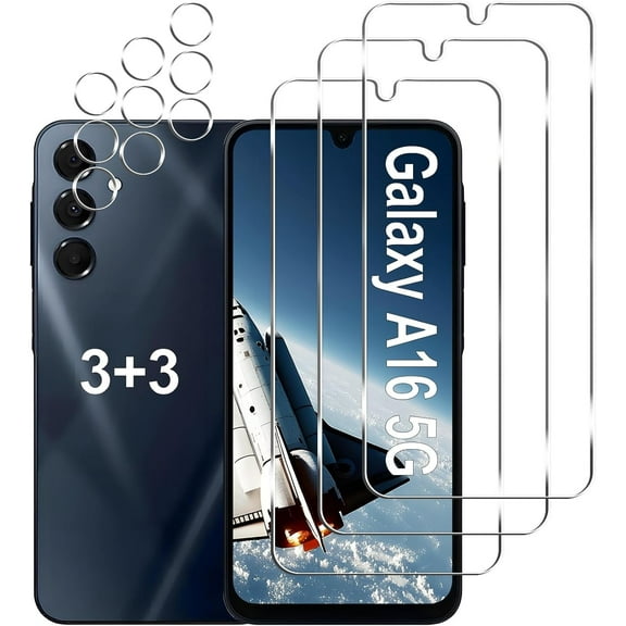 [3 3 Pack] Galaxy A16 5G Screen Protector   Camera Lens Protector, 9H Tempered Glass, Anti Scratch, Easy Installation, Bubble Free, HD Screen Protector for Samsung Galaxy A16 5G