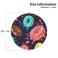 thumbnail image 3 of Disketp Donuts1 Funny Coasters,4 Pcs Leather Coasters With Holder, Perfect Housewarming Hostess Gifts,Protect Furniture From Water Marks Scratch And Damage, 3 of 9
