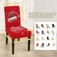 thumbnail image 2 of muroi Merry Christmas Santa Hat Chair Covers for Dining Room Kitchen Set of 4 \u2013 Stretchable Christmas Holiday Décor Chair Protectors, 2 of 7