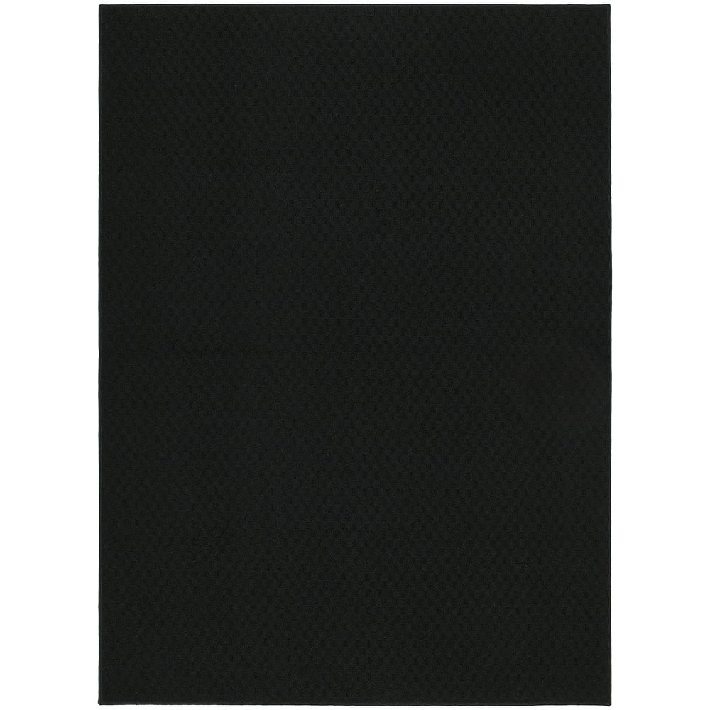 Garland Rug Town Square Black 7'6"x9'6" Solid Indoor Area Rug Walmart