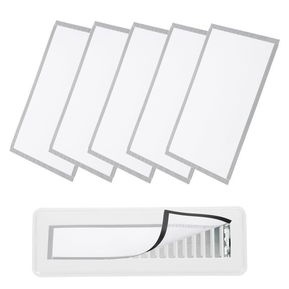 Uxcell 6Pcs Magnetic Floor Vent Covers, Floor Register Cover Mesh Air Vent Screen Filters, Great for Home (White, 12-Inch x 8-Inch)
