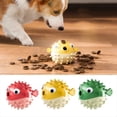 thumbnail image 2 of Bola de Comida para Fugas de Perros con Forma , Juguetes Resistentes Mordeduras Molares, Bola de Limpieza Dientes Perro, Juguete para Masticar con Fugas de Alimentos, Amarillo, 2 of 5