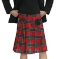 thumbnail image 7 of Vjnyvs Scottish Plaid Kilt Scottish Pleated Tartan Skirt Kilts Clothing Traditional Skirt for Men, 7 of 7