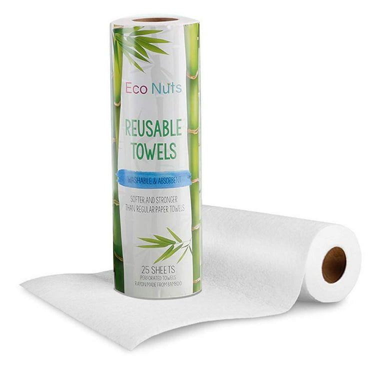 Reusable Bamboo Towel Kitchen Dish Cloth Paper Towel Roll Organic Washable