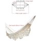 thumbnail image 2 of Hamaca doble para interiores y exteriores, hamaca portátil para acampar, hamaca grande de algodón suave para el hogar, terraza, jardín, porche, césped y jardín (blanco, carga: 226,8 kg) Afortunado Sencillez, 2 of 5