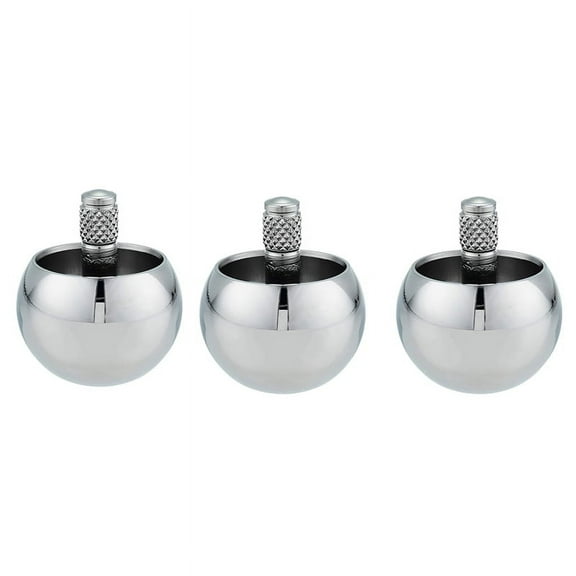 3X Tippe Top Metal Flip Over Top Stainless Steel Top Amazing Toy Gift, Silver