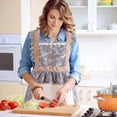 thumbnail image 2 of 3 Piezas Mandiles de Cocina Mujer, Mandiles de Cocina Floral con Bolsillo, Con Tirantes Extra Anchos y Correas Traseras Ajustables, Perfecto para el Hogar, Restaurantes, Parrillas y Reposter&iacut, 2 of 6