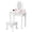 White with light, variant on Makeup Vanity Set,Dresser Table and Chair Set,Dressing Table Desk with Lighted Mirror and Stool for Bedroom Bathroom,3 Lighting Modes