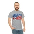 thumbnail image 2 of Retro America Vibes Bald Eagle T-shirt 4th of July Unisex Graphic Tee Sport Grey Medium, 2 of 5