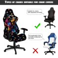 thumbnail image 6 of SCRAWLGOD Dachshund Paw Print Black Gaming Chair Cover with Armrest Cover, Anti-Dust Gaming Chair Cover Removable Computer Chair Slipcovers with Elastic Bottom Furniture Protection, 6 of 7