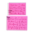 thumbnail image 4 of Milue 2Pcs Silicone Arabic Letters Alphabet Number Resin Casting Mold Fondant Mould, 4 of 6