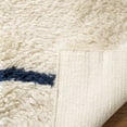 thumbnail image 5 of SAFAVIEH Kenya Siomha Striped Plush Wool Area Rug, Ivory/Navy, 6' x 9', 5 of 10