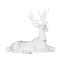 WEUVEB Decorative Reindeer Elk Design Acrylic Christmas Holiday Decor Lifelike Festive Atmosphere Ornament 1 Piece