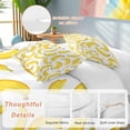 thumbnail image 2 of 3 Piece Yellow Banana Duvet Cover Set Full Size, Microfiber Comforter/Quilt Cover with Corner Ties and 2 Pillowcases, Summer Tropical Fruits Watercolor All Season Soft Bedding with Zipper Closure, 2 of 8