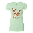 thumbnail image 2 of Wild Bobby, If It's Not a Chihuahua It's Just a Dog Gift, Women Slim Fit Junior Tee, Mint, Large, 2 of 4