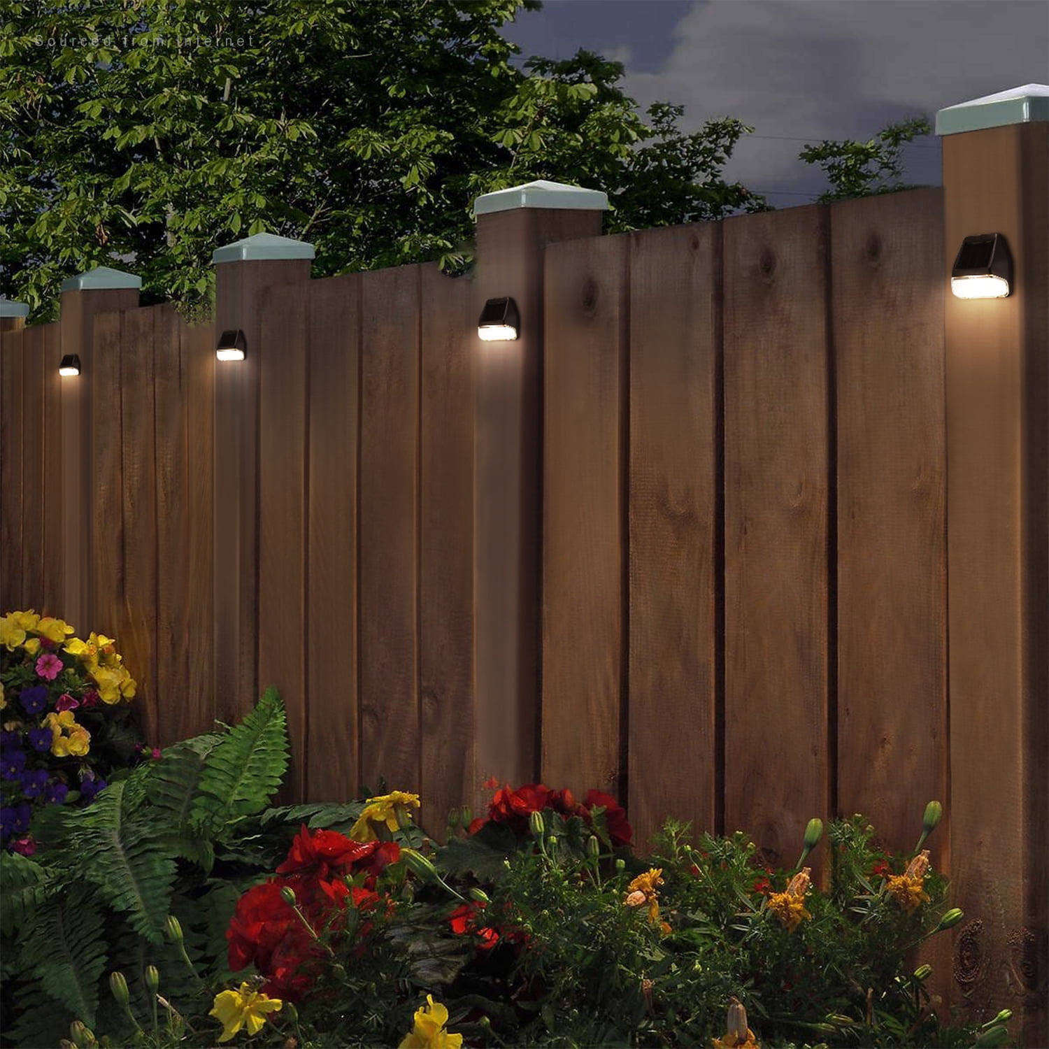 24 Pack Solar Deck Lights, Dusk-to-Dawn LED Fence Lights, Oil Rubbed Bronze