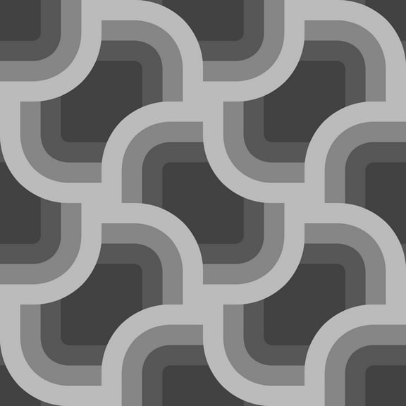 Nicole Miller Retro Geo Black Peel & Stick Wallpaper