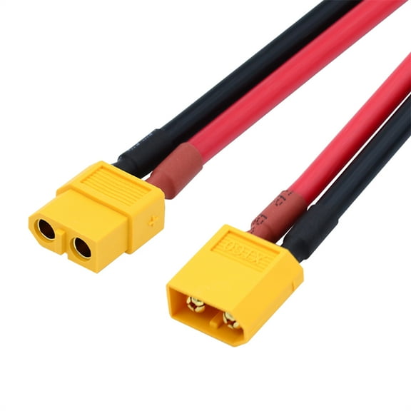 FVH XT60 Male to Female 12AWG Extension Cable Connector for RC Battery Portable Power Station Solar Panel