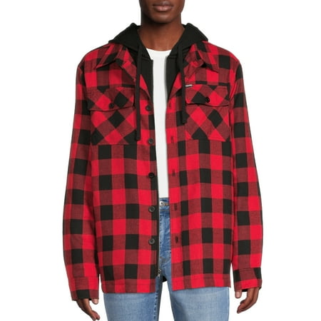 Tony Hawk Men's Quilted Lining Hooded Shacket