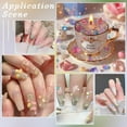 thumbnail image 4 of 3 Sets Glass Half Round Cabochons No Hole Nail Art Decoration Accessories for Women Yellow 2~5x1~2.5mm, 4 of 5