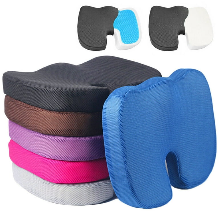 Gel Enhanced Seat Cushion - Non-Slip Orthopedic Gel & Memory Foam Coccyx  Cushion for Tailbone Pain - Office Chair Car Seat Cushion 