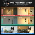 thumbnail image 2 of VIANIS Motion Sensor Outdoor Light Fixtures, Black Modern Porch Lights Wall Mount, Waterproof Outdoor Lanterns Wall Sconce, Exterior Coach Lights for Garage with E26 Base, Anti-Rust, 2 of 9