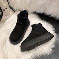 thumbnail image 4 of Botas de nieve altas para mujer, zapatos de algodón antideslizantes, felpa gruesa, cálidos, simples y versátiles, cómodos para exteriores, invierno, nuevo, 4 of 5