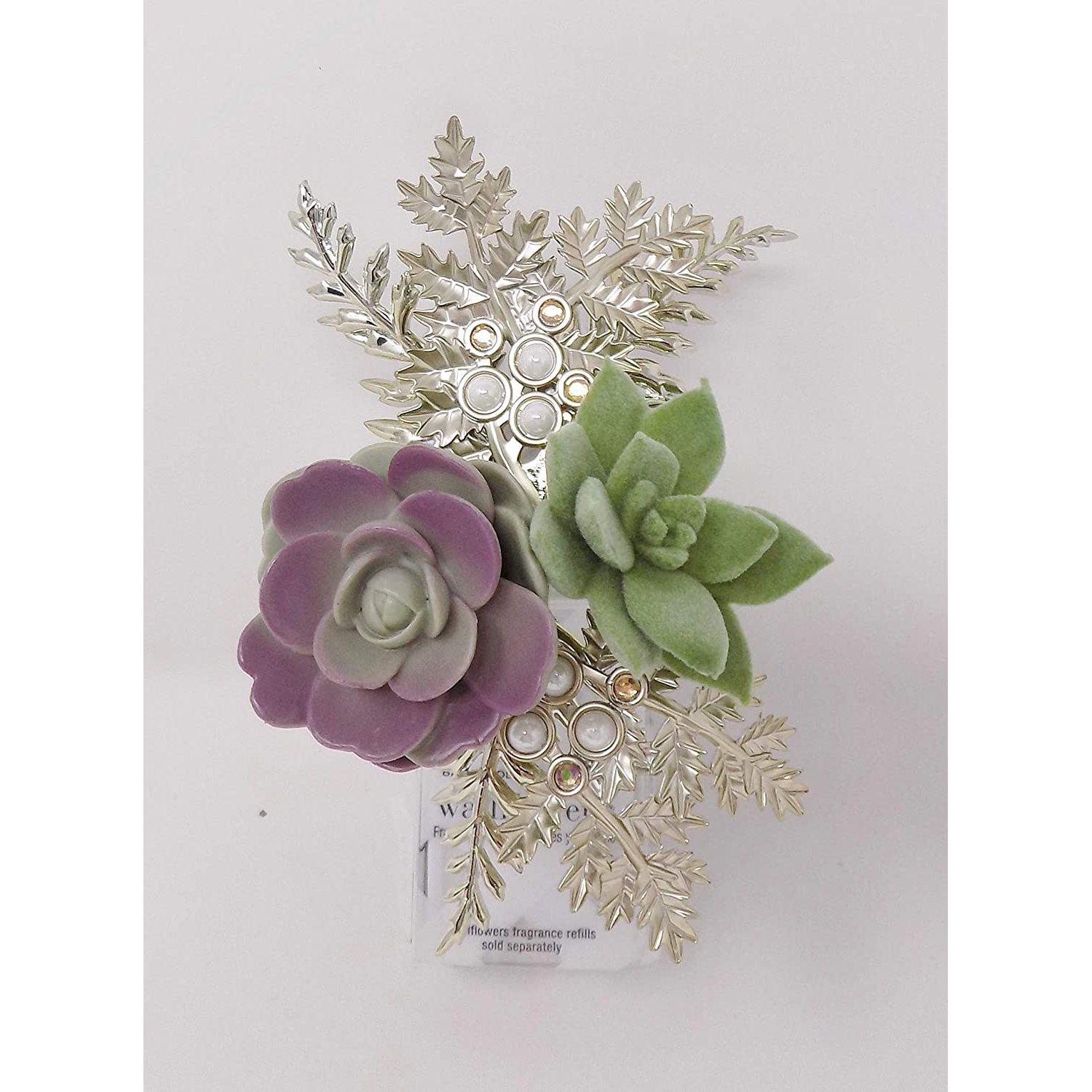CintBllTer Bath Wallflowers Diffuser Succulents W Silver Stems and Faux