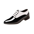thumbnail image 2 of Tawop Dress Shoes for Men Faux Leather Casual Dress Shoes British Fashion Business Soft Sole White Size:7, 2 of 5