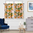 thumbnail image 2 of Orange Kitchen Curtains Set for Windows: Natural Fruit Short Cafe Curtain Unique Tomato Decor for Dining Room Tier Curtains Art Printed Rod Pocket Window Drapes 36 Inch Length 2 Panels Set, 2 of 5