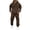 286#Brown, variant on Men's Tacksuit 2 Piece Active Set Fleece Pullover Hoodie Sweatshirt and Cargo Sweatpants Jogging Sweatsuit Outfit Brown M