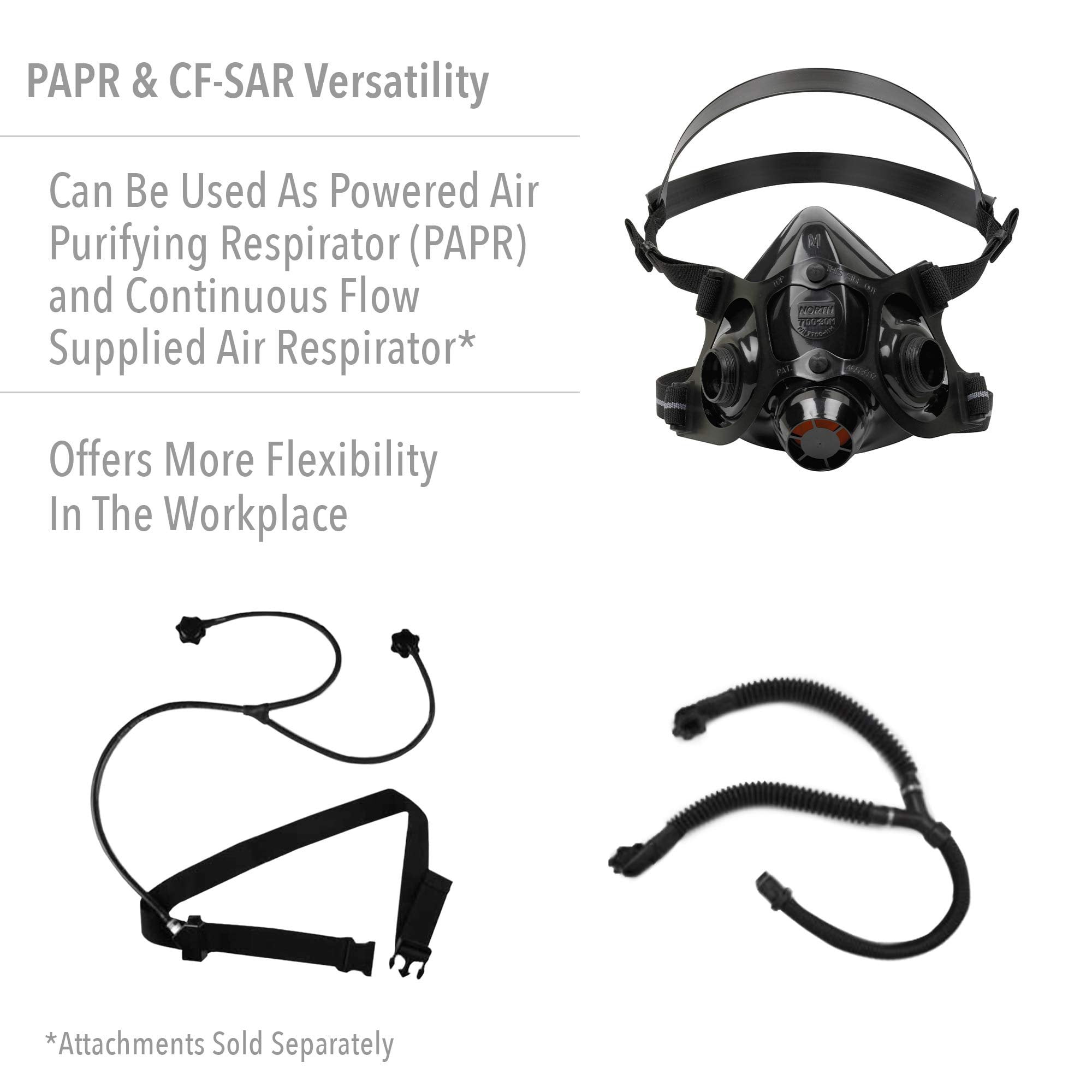 North by Honeywell 7700 Series Niosh-Approved Half Mask Silicone