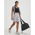thumbnail image 7 of BALEAF Women's Bermuda Shorts Athletic Running Shorts Quick Dry High Waisted Workout Gym Shorts with Zipper Pockets Walking Casual Gray M, 7 of 7