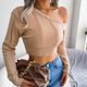 thumbnail image 5 of One Shoulder Sweater, Skin Friendly Stylish Casual Long Sleeve Sweater For Women For Office Work ANGGREK Otros, 5 of 8