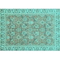 thumbnail image 1 of Ahgly Company Indoor Rectangle Abstract Light Blue Modern Area Rugs, 6' x 9', 1 of 4