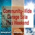 thumbnail image 6 of Community Wide Garage Sale This Weekend Yard Sign 10 Pack of 24 Inch x 36 Inch Single Sided Weatherproof Heavy-Duty Plastic with Stake | Neighborhood Events, Local Bargain, Clear, 6 of 7
