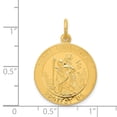 thumbnail image 5 of Auriga Fine Jewelry 24K Gold-plated 925 Sterling Silver St. Christopher Medal Pendant for Women (L -30 mm, W-22 mm), 5 of 6