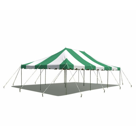Party Tents Direct Weekender Pole Tent Party Canopy, 20x30 Green and White