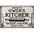 thumbnail image 1 of GWEN'S Kitchen Farmhouse Sign 8 x 12 Matte Finish Metal 108120033454, 1 of 1