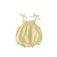 thumbnail image 2 of LYMAYTER ‌‌Infant Baby Girl Summer Romper Sleeveless Halter Smocked Floral Bubble for 3-24M Newborn Wear‌, 2 of 8
