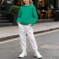 thumbnail image 5 of Gytharion 1Y-12Y Boys 2PC Crewneck Sweatsuits Kids Solid Color Casual Tracksuits Crewneck Long Sleeve Pullovers and Elastic Waist Cuffed Sweatpants Sports Jogging Suits, 5 of 8