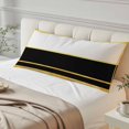thumbnail image 4 of Modern Black Gold Body Pillow Cover 20 x 54 Inch Decorative Pillow Cover Minimalist Geometric Yellow Striped Lumbar Pillowcase Seasonal Rectangle Cushion Case for Couch Sofa Bed Living Room, 4 of 9