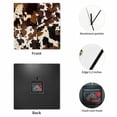 thumbnail image 2 of Cow Patterned Wooden Wall Clock Silent Non Ticking, Vintage Farmhouse Abstract Country Western Square Wall Clocks Battery Operated, Decor Clock for Home Office, Living Room, Kitchen, 12 Inch, 2 of 9