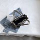 thumbnail image 3 of Bolso de nailon para mujer, bolso de hombro con rejilla lisa con hilo bordado, 3 of 5