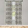 thumbnail image 3 of Ambesonne Boho Curtains, Abstract Prehistoric, Pair of 28"x63", Black Yellow, 3 of 5